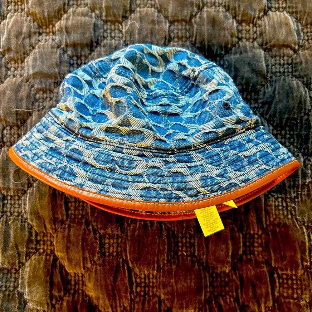 Coach Jean and Leather Bucket Hat